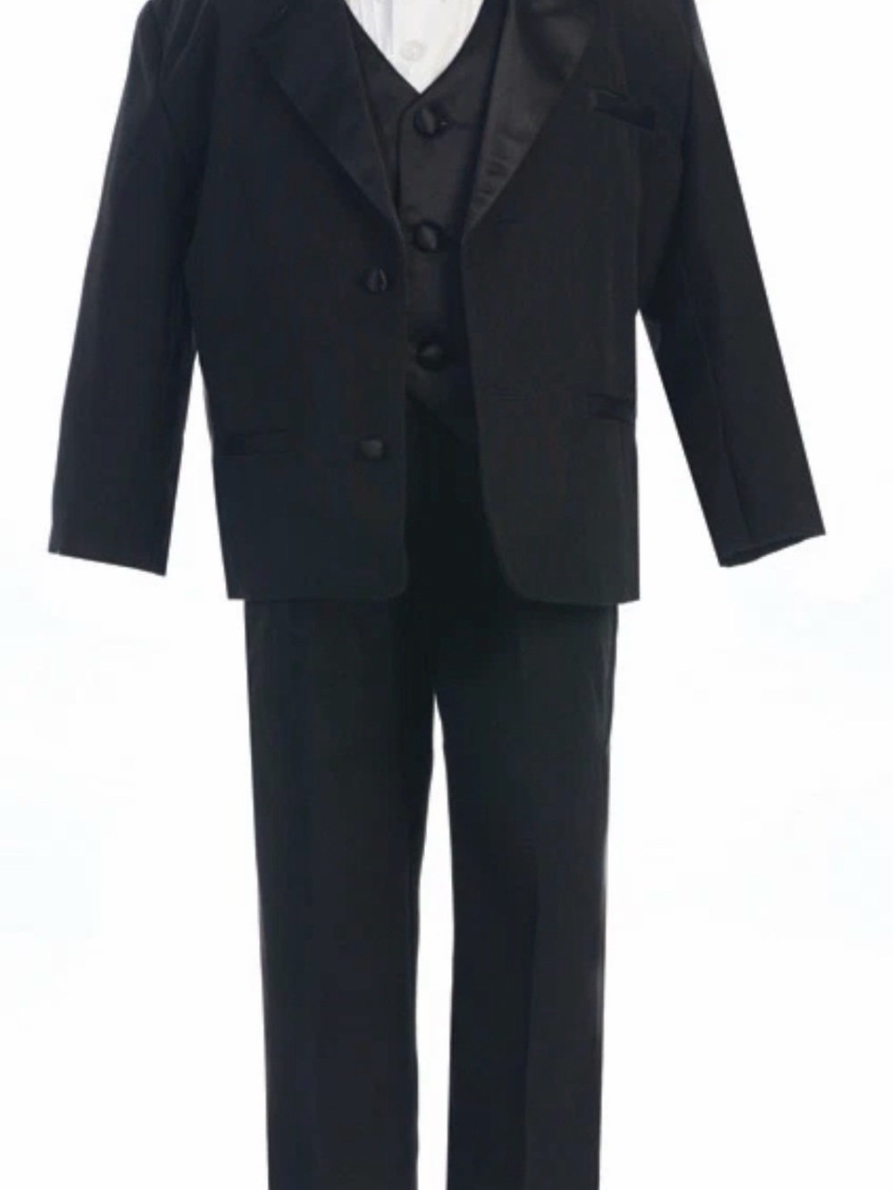Boys Classic Black 3-Piece Suit Set